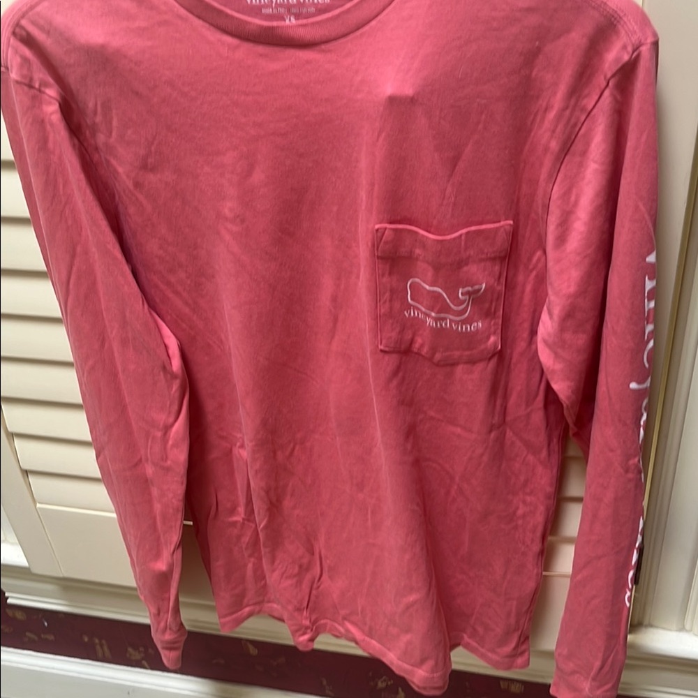 Vineyard Vines Coral Long Sleeve Tee